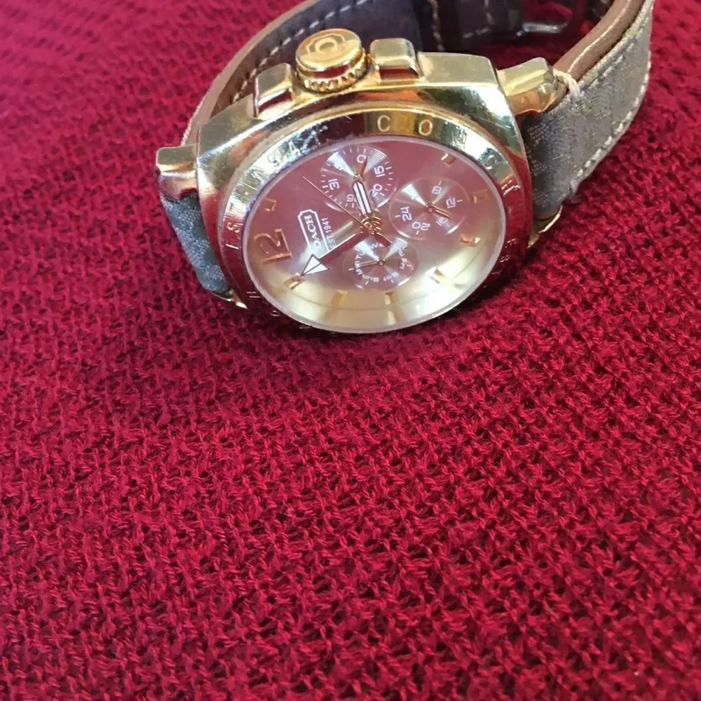 Authentic Coach Large Face Style Watch
